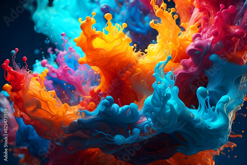 Amazing Acrylic Colors in Water Bright Acrylic Colors Blending in Water.