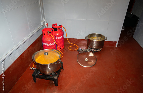 Preparation Of Matar Paneer Mutter Masala  photo