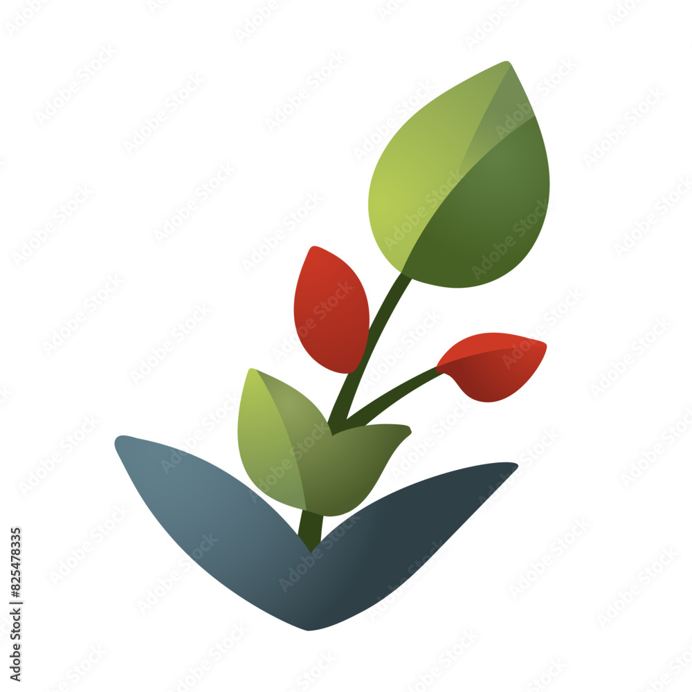 Contemporary Botanical Icon - Minimalist Nature Art
