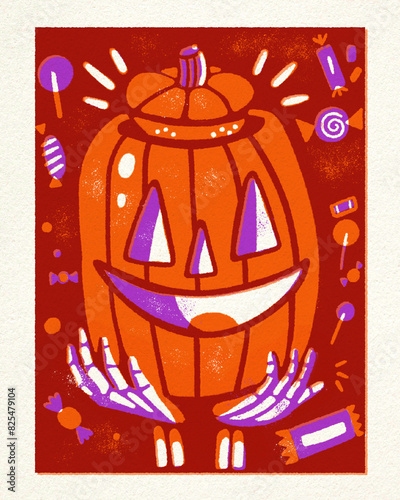 Halloween block prints photo