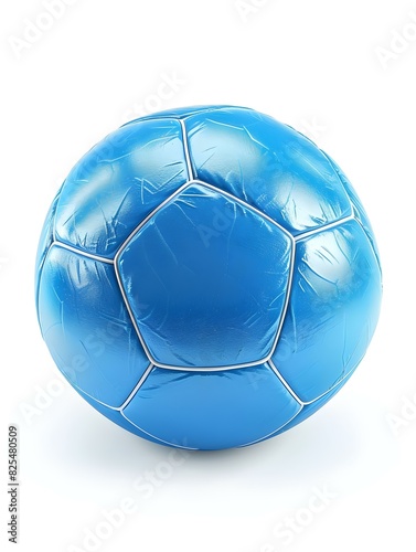 Isolated blue Soccer Ball on a white Background