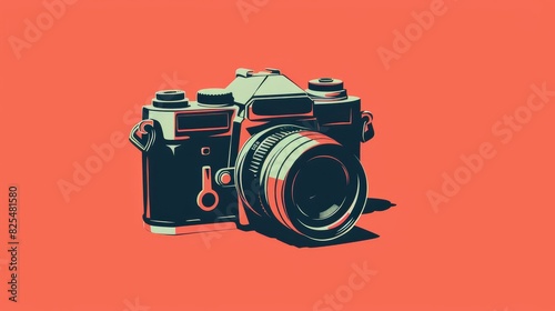 Obraz na płótnie Vintage camera illustration for photography or design projects w salonie