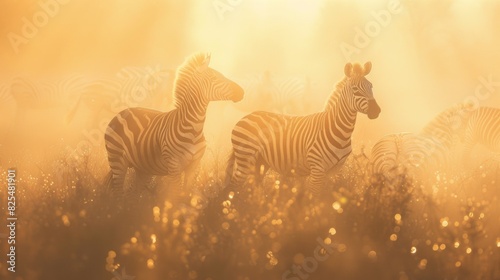 Zebra. Photography of wild animal in natural habitat.