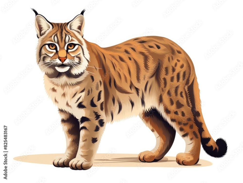 Obraz premium Bobcat illustration isolated on white background