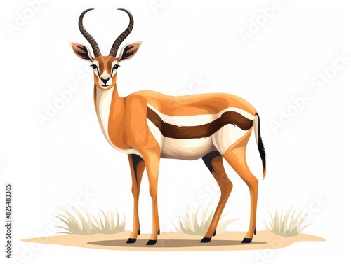Gazelle illustration isolated on white background