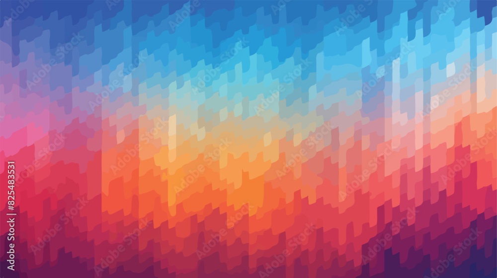 Abstract gradient pixel colorful background 2d flat