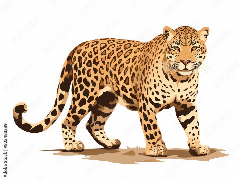 Leopard illustration isolated on white background Leopard illustration isolated on white background