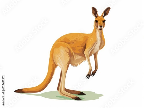 Kangaroo illustration isolated on white background