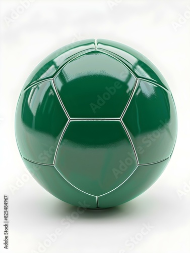 Isolated dark green Soccer Ball on a white Background