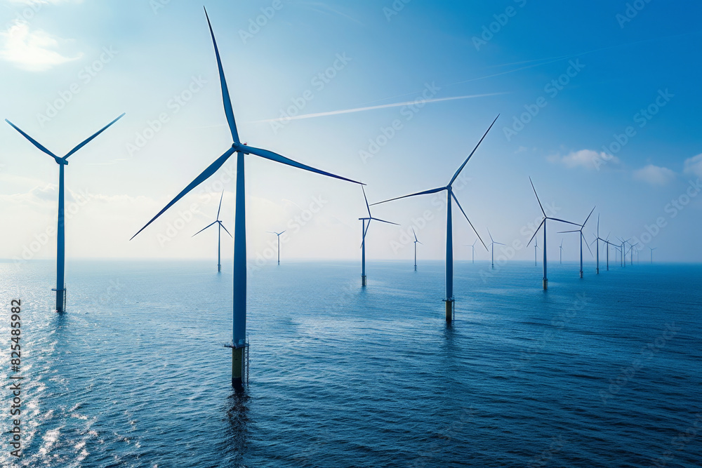 Wind Turbines at Sea for Renewable Energy
