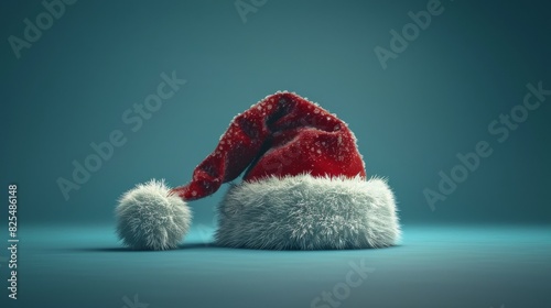 Decorative Christmas santa hat isolated over a plain background photo