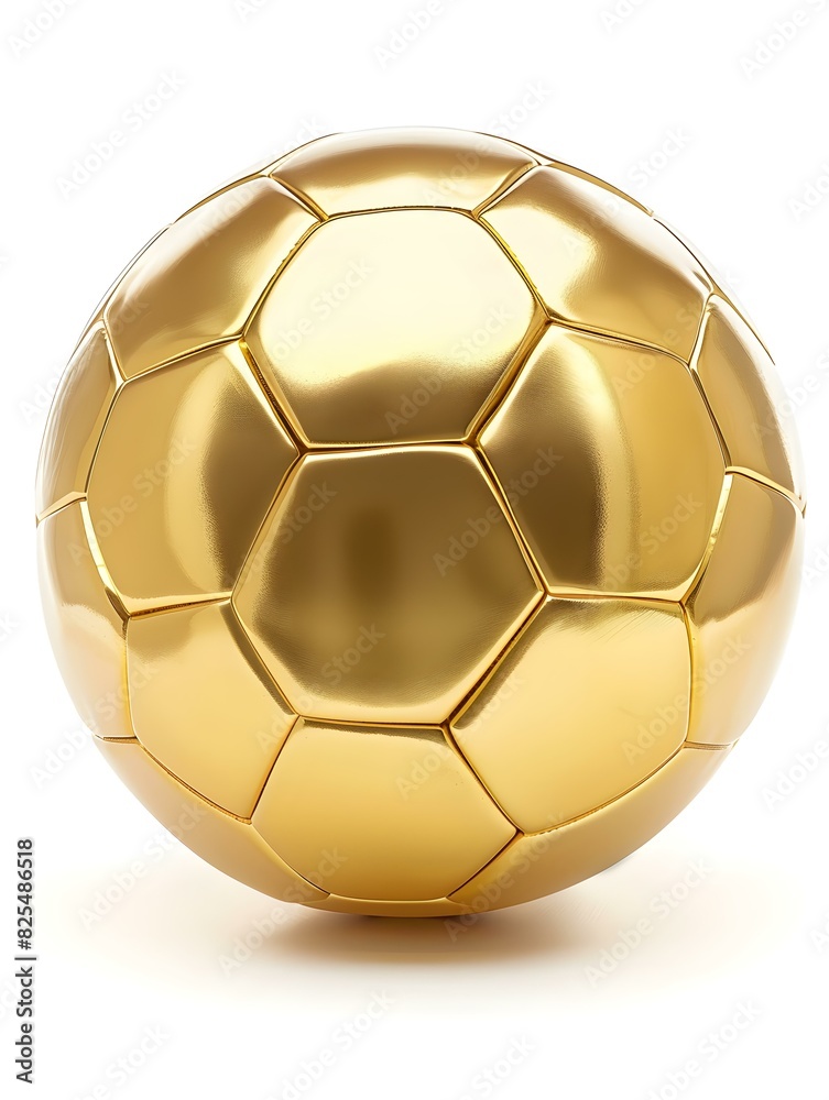 Isolated gold Soccer Ball on a white Background Isolated gold Soccer Ball on a white Background