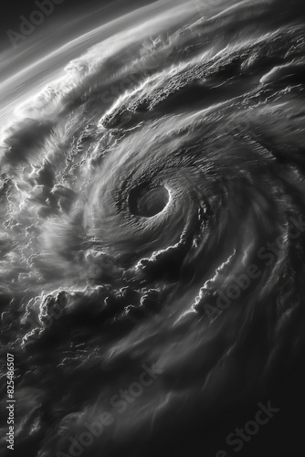 Satellite View of Hurricane photo