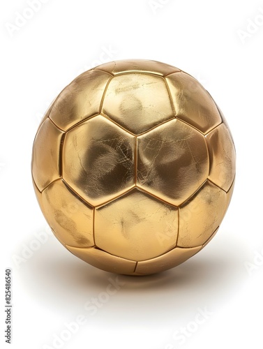 Isolated gold Soccer Ball on a white Background
