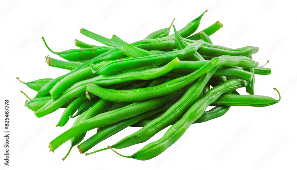 Fresh green beans piled together, cut out - stock png. Fresh green beans piled together, cut out - stock png.