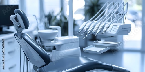 State-of-the-art Dental Office Offering Advanced Teeth Treatment and Extraction. Concept Dental Technology, Teeth Extraction, Advanced Treatment, State-of-the-art Office, Oral Health
