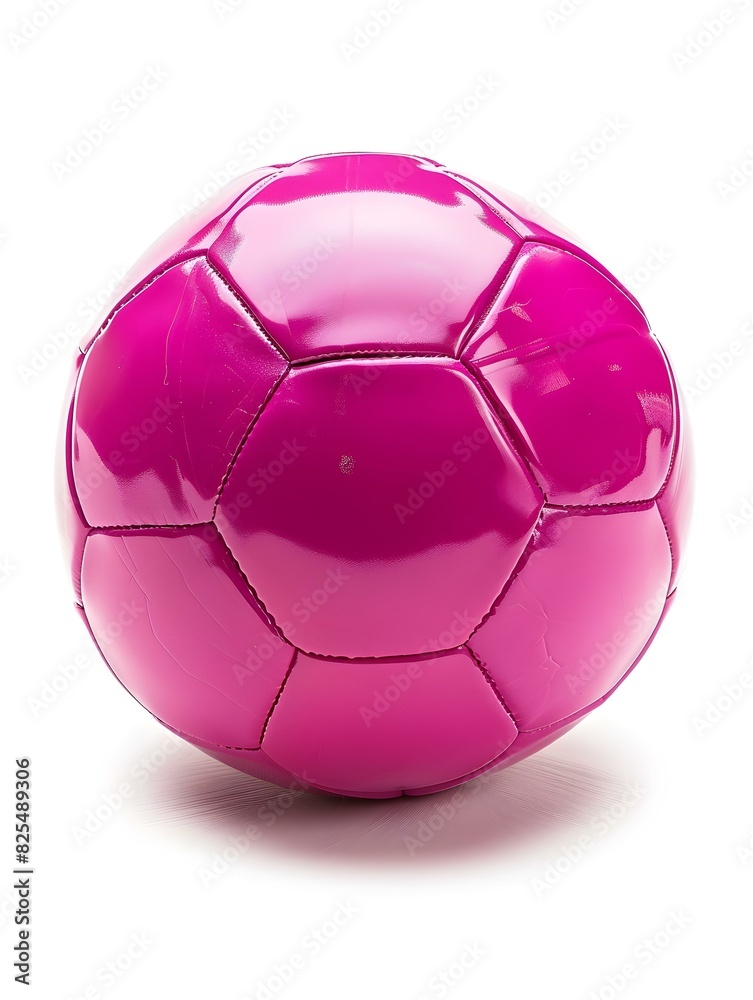 Fototapeta premium Isolated magenta Soccer Ball on a white Background