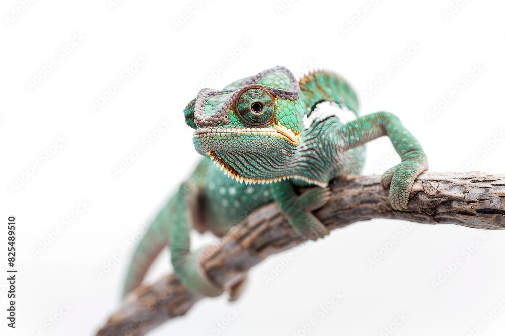 Chameleon on jungle bough Chameleon on jungle bough