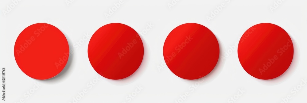 Sticker Circle. Set of Red Round Adhesive Labels Isolated on White Background Sticker Circle. Set of Red Round Adhesive Labels Isolated on White Background