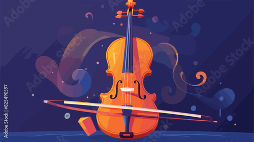 Banner of cello lessons or symphonic music concert