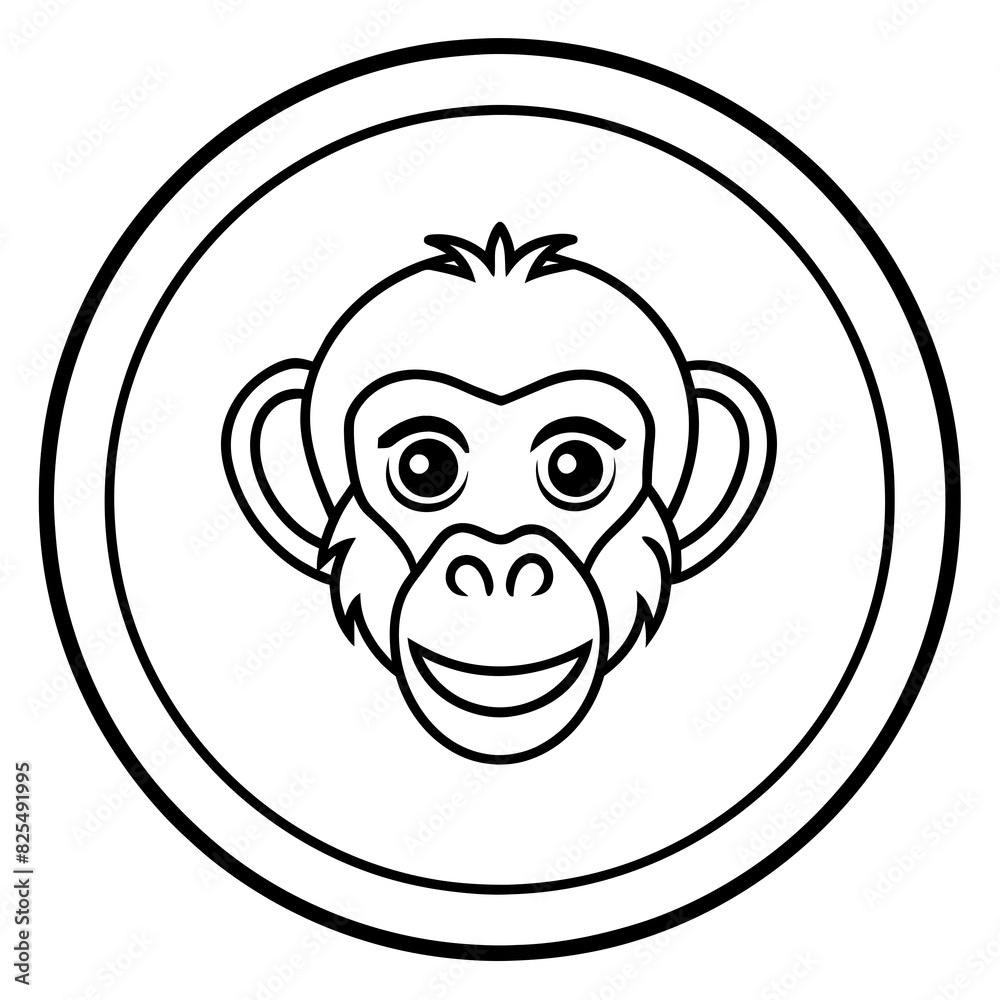 Monkey Icon Vector Illustration in a Circle - High-Quality Design for Any Project Monkey Icon Vector Illustration in a Circle - High-Quality Design for Any Project