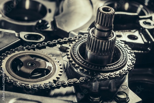 4K Ultra HD image: Professional Mechanic Repairing a CVT Gearbox in Auto Repair Shop