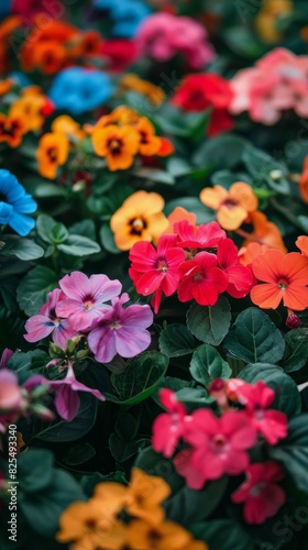 Flowers Clustered in Grass
