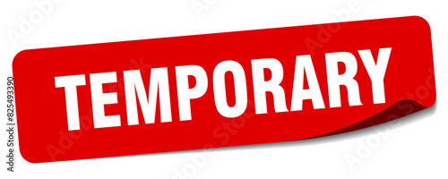 temporary sticker. temporary label