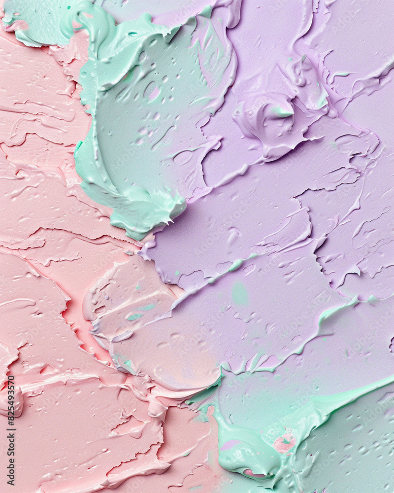 Textured Plastic with a Frosted Finish in Pastel Shades of Pink, Lavender, and Mint Green - Hombre Color Transitions with Chunky Paint or Frosting Effect - Detailed Texture Background Textured Plastic with a Frosted Finish in Pastel Shades of Pink, Lavender, and Mint Green - Hombre Color Transitions with Chunky Paint or Frosting Effect - Detailed Texture Background