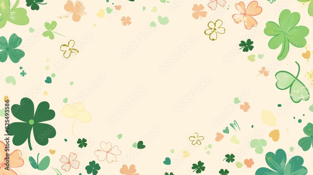 Minimal blank template card for St Patricks Day Minimal blank template card for St Patricks Day