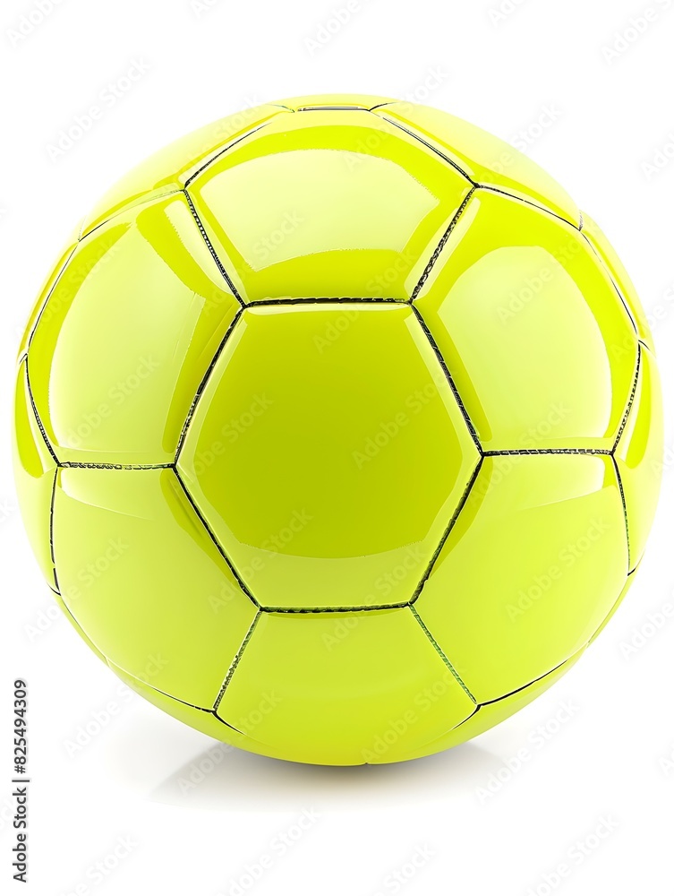 Isolated yellow Soccer Ball on a white Background