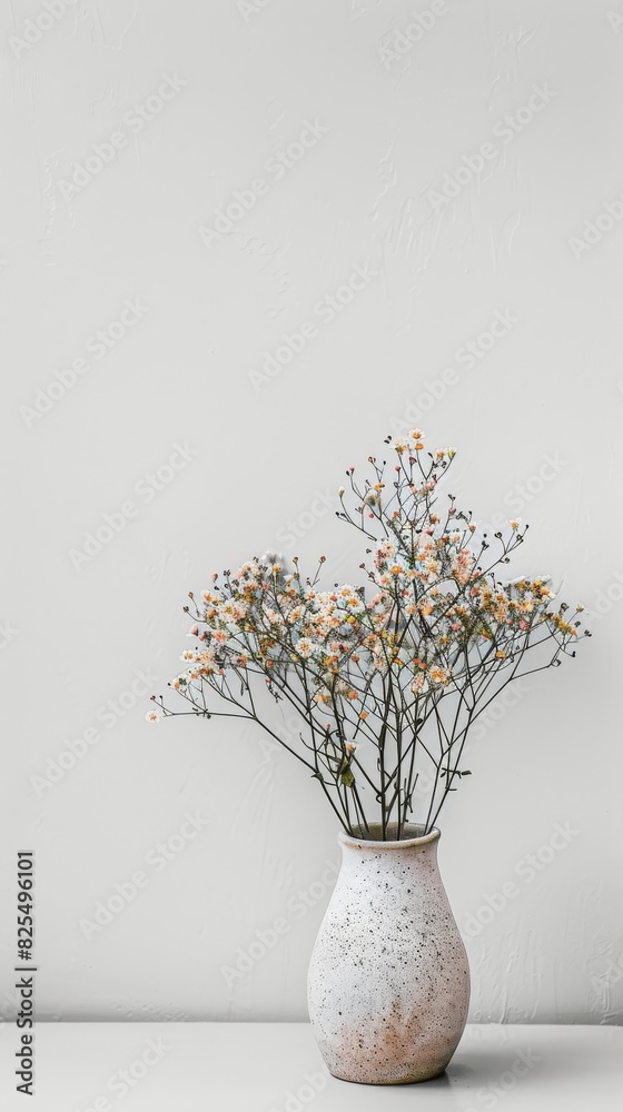 White Vase Filled With White Flowers