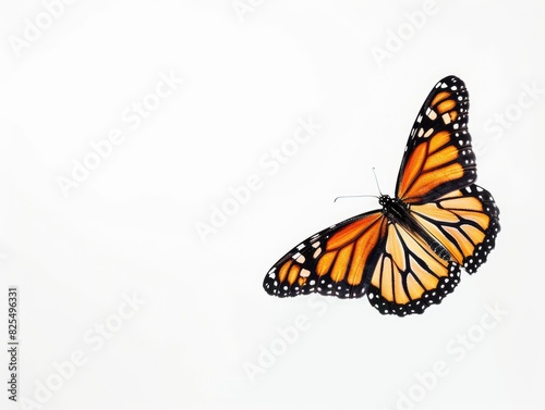 Flying Bug. Monarch Butterfly Soaring in the Freedom of Nature © Web