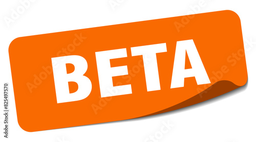 beta sticker. beta label