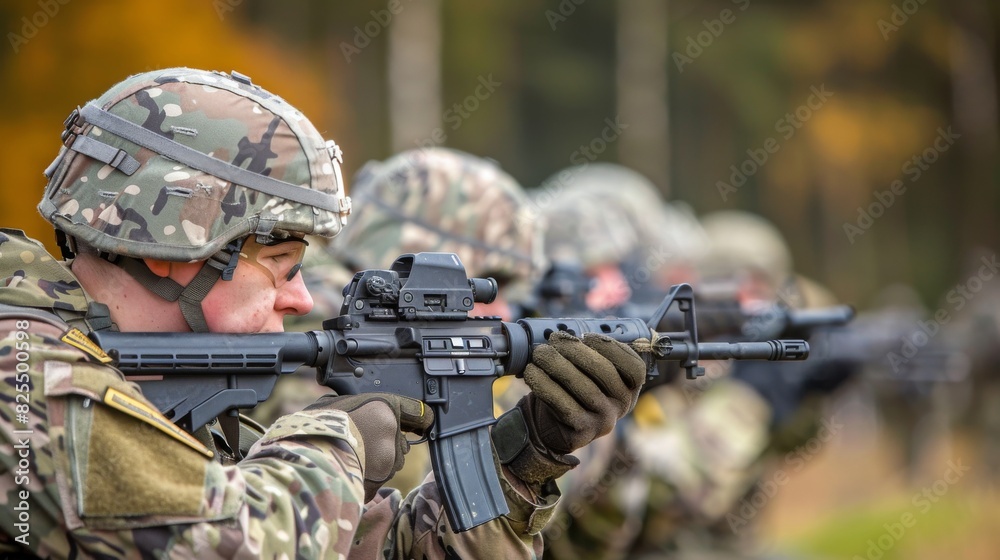 Soldiers With Guns in the Woods Soldiers With Guns in the Woods