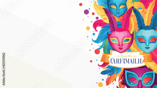 Carnival kids party invitation poster with copy spa