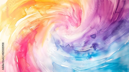 A series of watercolor backgrounds, each a swirl of dreamy colors, displayed on high-quality art paper under natural lighting.