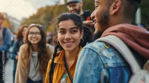 Different races people, multicultural group of young modern people, mixed group of multicultural people look camera, happy people, smile, smiling people