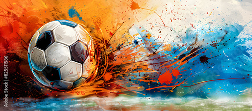 Vibrant Celebration of Euro 2024 Dynamic Artistic Representation of Football Energy and Spirit for the European Championship EM 2024 Wallpaper Digital Art Poster Brainstorming Map Magazine Background