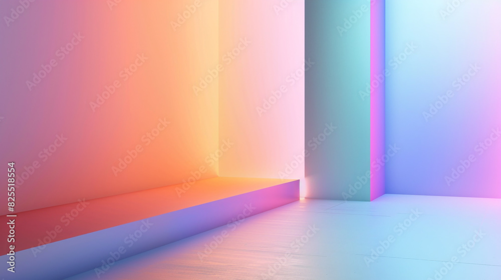 gradient color ribbon banner white background. empty space for design or text. pink origami speech bubble gradient color ribbon banner white background. empty space for design or text. pink origami speech bubble