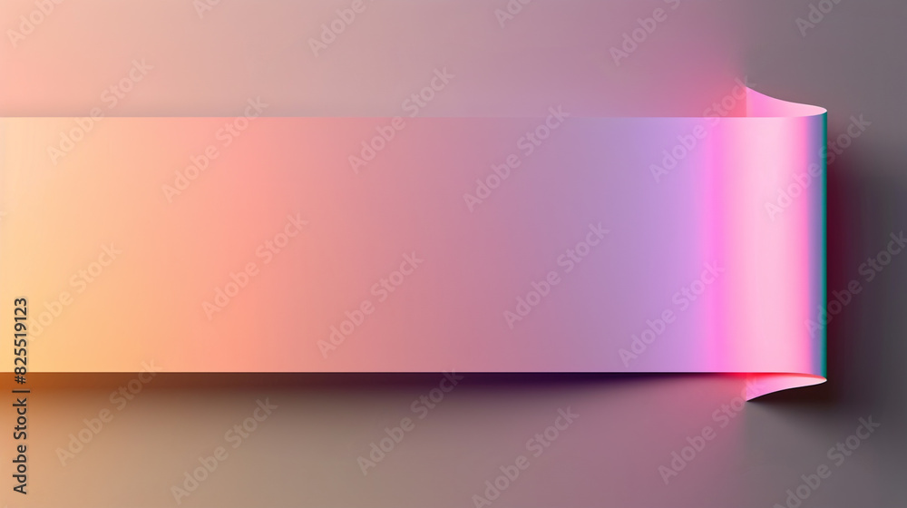 3d Elegance gradient color ribbon banner white background. 3d Elegance gradient color ribbon banner white background.