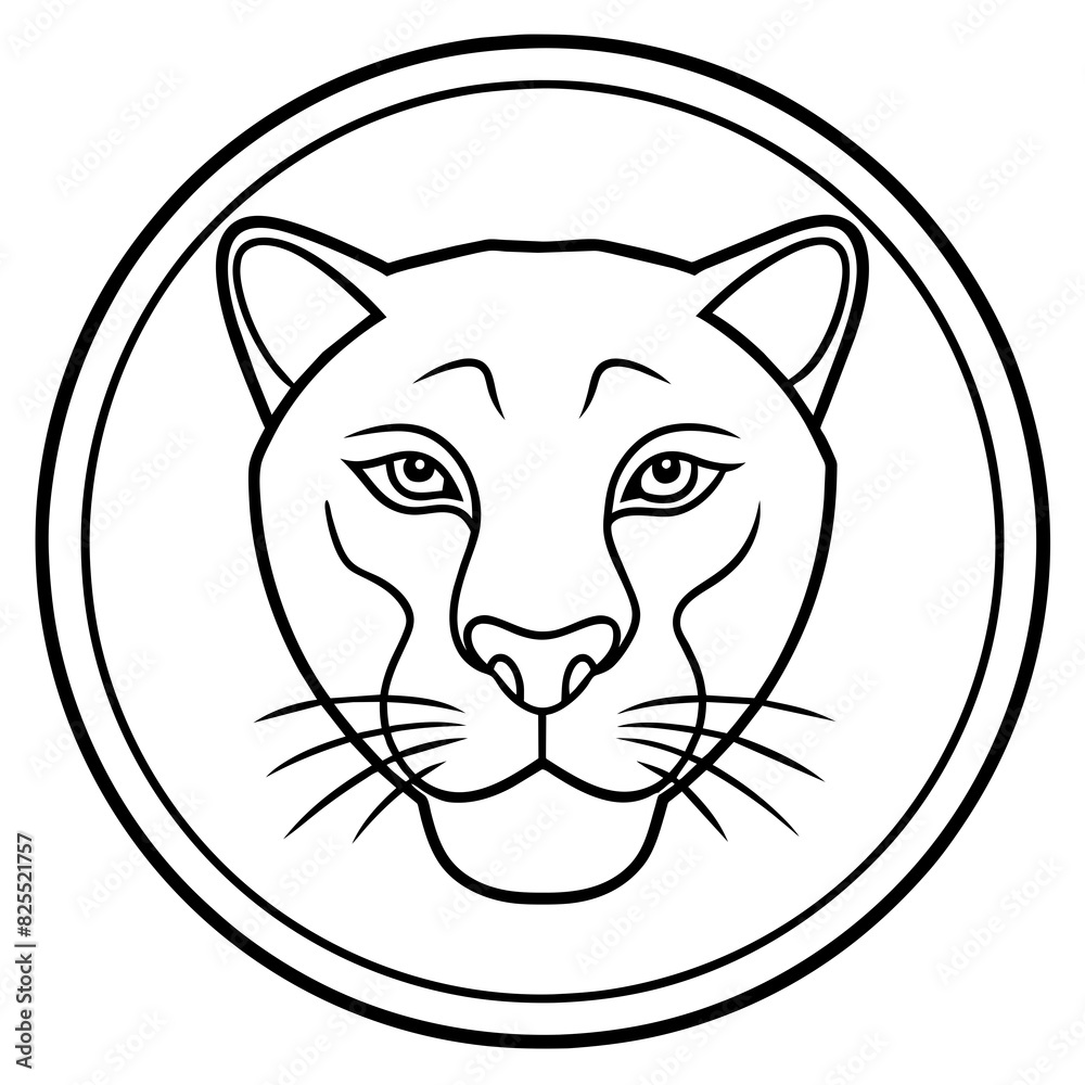 Panther Icon: Sleek Vector Illustration Encircled for Maximum Impact Panther Icon: Sleek Vector Illustration Encircled for Maximum Impact