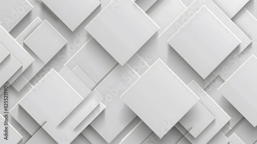 Abstract Background - Overlapping white squares creating a geometric, textured pattern