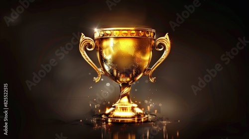 Award Gold. Trophy Cup for Winners of Sport Achievements and Success