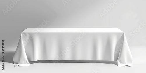 White Table Cloth Background. Elegant Showcase Display for Branding Mockups and Presentations