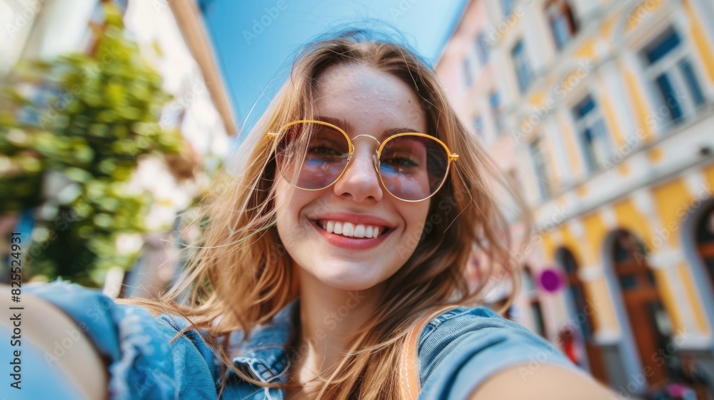 Young Woman Selfie. Summer Lifestyle Portrait of Teenage Girl Taking Fun Selfie Young Woman Selfie. Summer Lifestyle Portrait of Teenage Girl Taking Fun Selfie