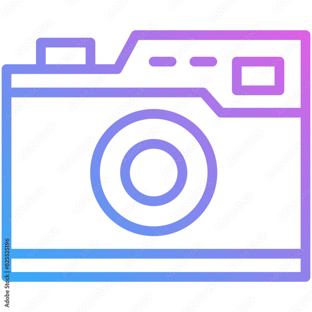 camera gradient line icon camera gradient line icon