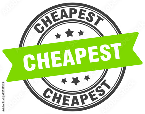 cheapest stamp. cheapest label on transparent background. round sign