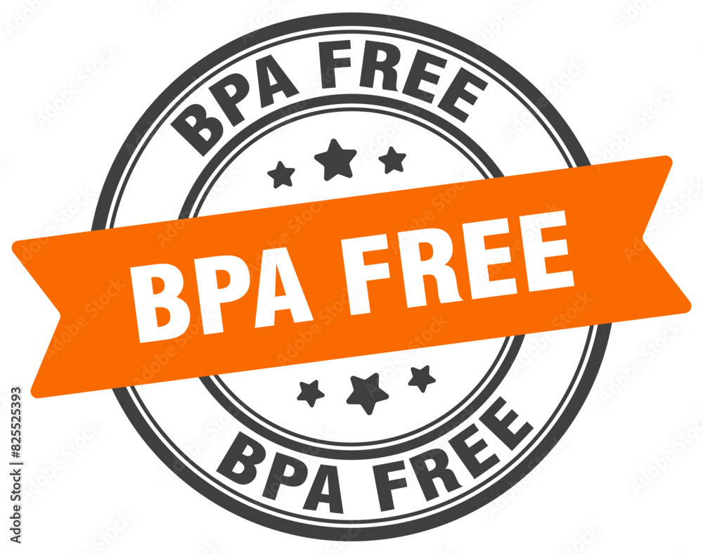 Fototapeta premium bpa free stamp. bpa free label on transparent background. round sign