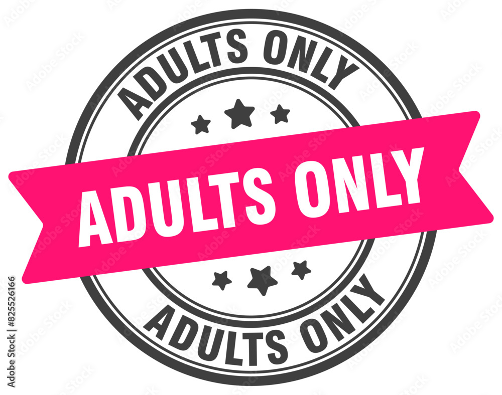 adults only stamp. adults only label on transparent background. round sign adults only stamp. adults only label on transparent background. round sign
